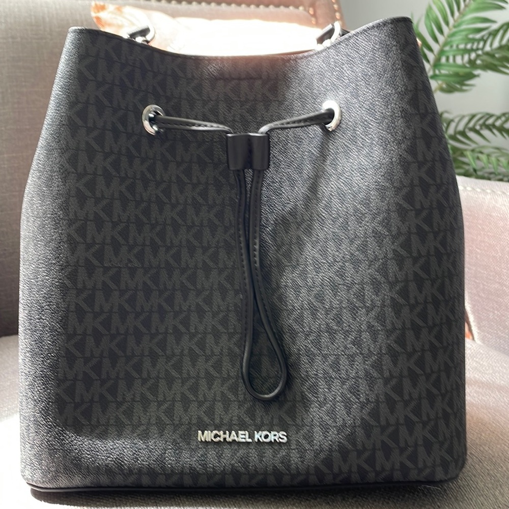 Micheal Kors large black Suri convertible backpack / bag